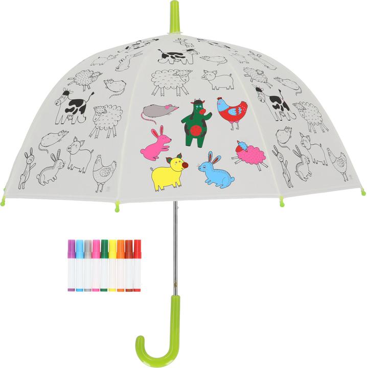 Image du produit Esschert Design Parapluie à colorier "Animaux de la ferme