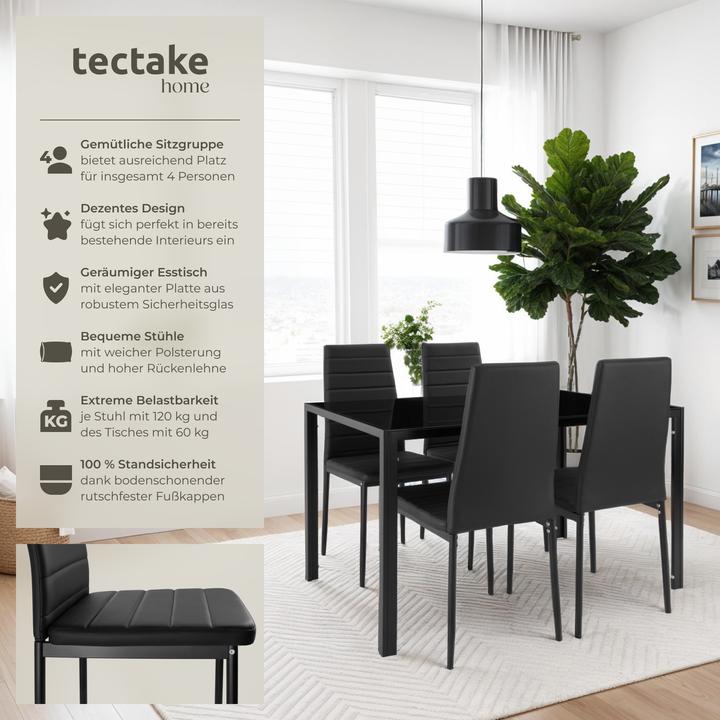 Actual product image tectake Essgruppe Berlin (120 x 70 x 75 cm)