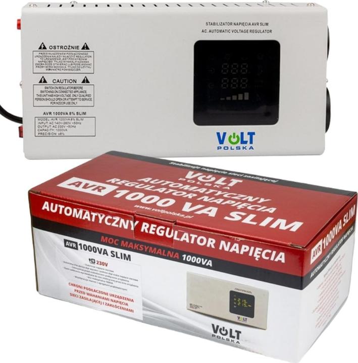 Immagine prodotto Volt Polska Stabilizzatore di tensione AVR 1000VA 8% SLIM