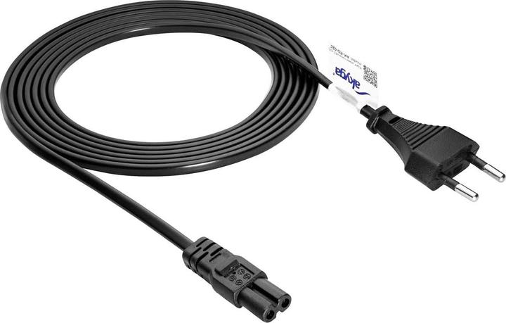 Produktbild Akyga Strom Anschlusskabel (1x Euro-Stecker - 1x Kleingeräte-Buchse C7) 3 m Schw (3 m)