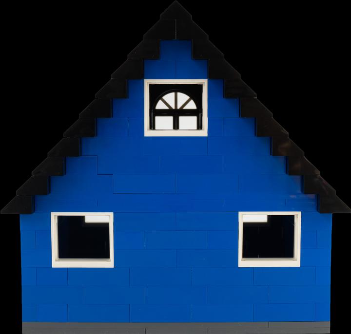 Produktbild LEGO Stein-Experte MOC Rohbau Haus m. schwarzem Dach + 1 Minifigur NEU! 1 Set