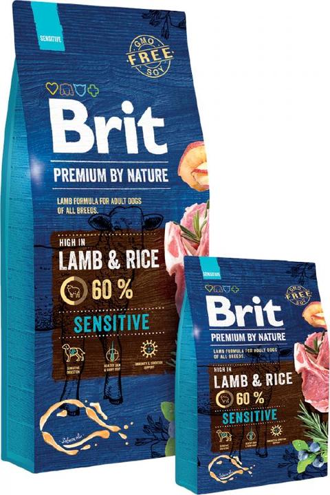 Image du produit Brit PREMIUM Dog avec agneau et riz 15kg (Adulte, 1 pcs, 15000 g)