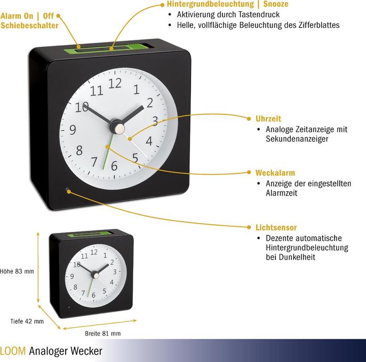 Actual product image TFA Radio projection alarm clock