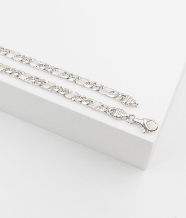 Immagine prodotto Muau Catena di 8 (19 cm, Oro bianco)