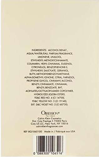Actual product image Calvin Klein OBSESSION by Eau de Toilette Spray (Tester) 120 ml (Eau de toilette, 120 ml)