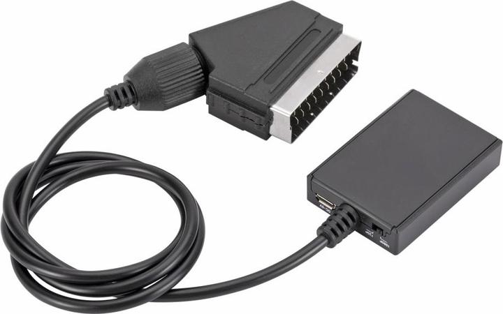 Actual product image Apfelkiste Scart auf HDMI 1080p FullHD Konverter Adapter Kabel für TV / PC / DVD - Schwarz 70cm