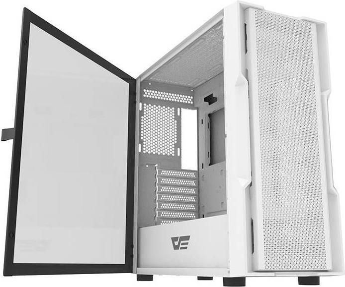 Produktbild Darkflash Tech DK431 computer case + 4 fans (white) (mATX, ATX, E-ATX)