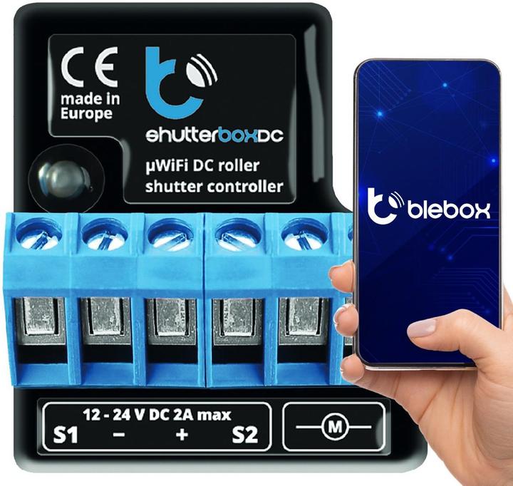 Produktbild BleBox WLAN-Jalousieaktor shutterBox DC (Rolladenaktor)