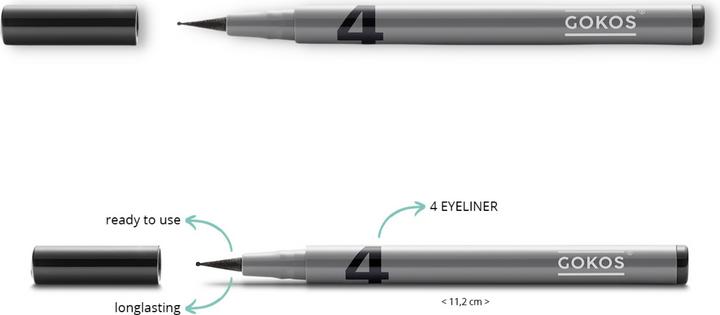Produktbild Gokos Eyeliner Ball Point (402 Heavy Black)