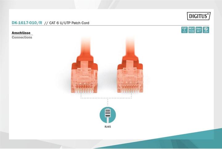 Productafbeelding Digitus Netwerkkabel (U/UTP, CAT6, 1 m)