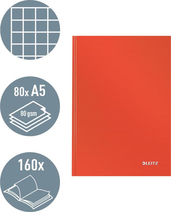 Leitz SOLID - Notizbuch (A5, Liniert, Harter Einband)