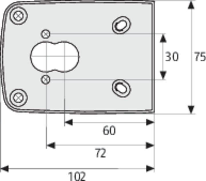 Produktbild Abus Panzerplatte PZS70 mit Ziehschutz, braun