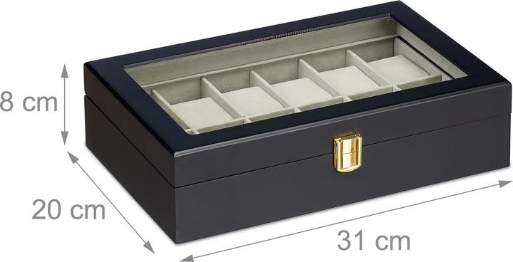 Actual product image Relaxdays Watch Box, 12 Slots