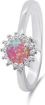 Immagine prodotto Brilio Argento - Bellissimo anello in argento con opale e zirconi RI056WP - Circuito: 52 mm (52)