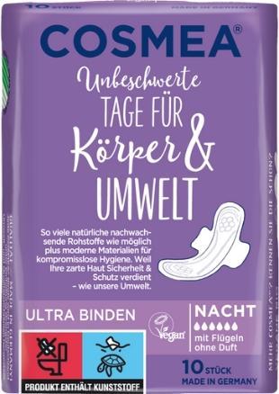 Cosmea Ultra -Nacht (10 x, Damenbinden)