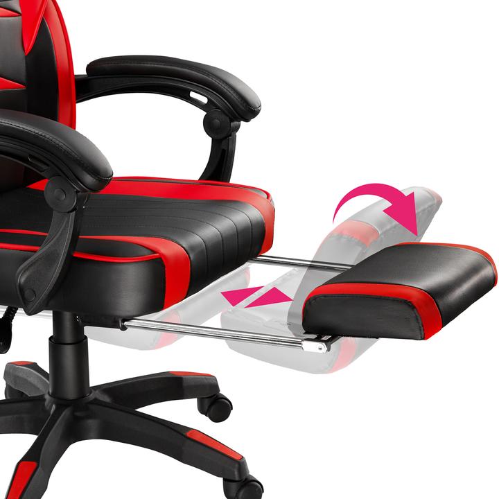 Produktbild tectake Racing Bürostuhl mit Fussstütze
