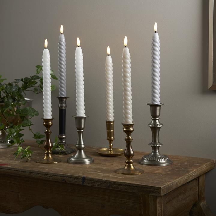 Immagine prodotto Star Trading Candele LED con funzione timer | Candele a LED bianche | Candele a LED con fiamma tremo (4 x)