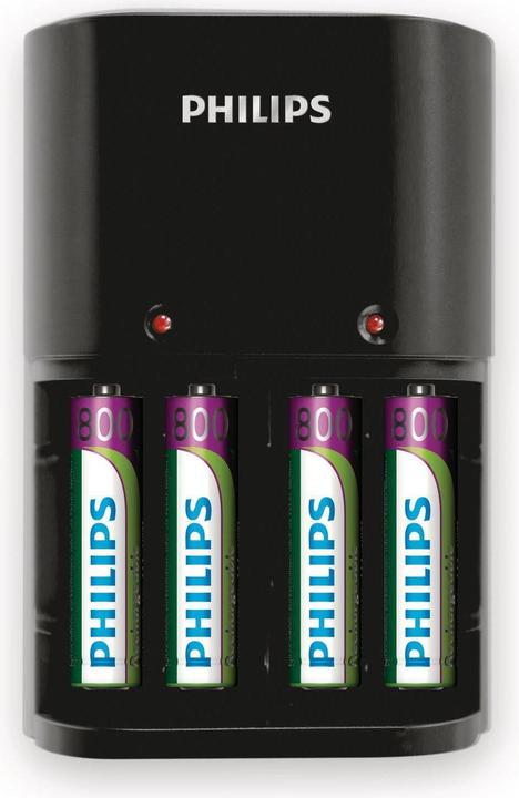 Image du produit Philips Chargeur de batterie MultiLife SCB1450NB/12 (4 pcs, AAA, AA, 800 mAh, Batterie)