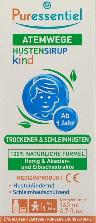 Immagine prodotto Puressentiel Sciroppo per la tosse respiratoria per bambini, 140 ml (1 Pezzo/i)