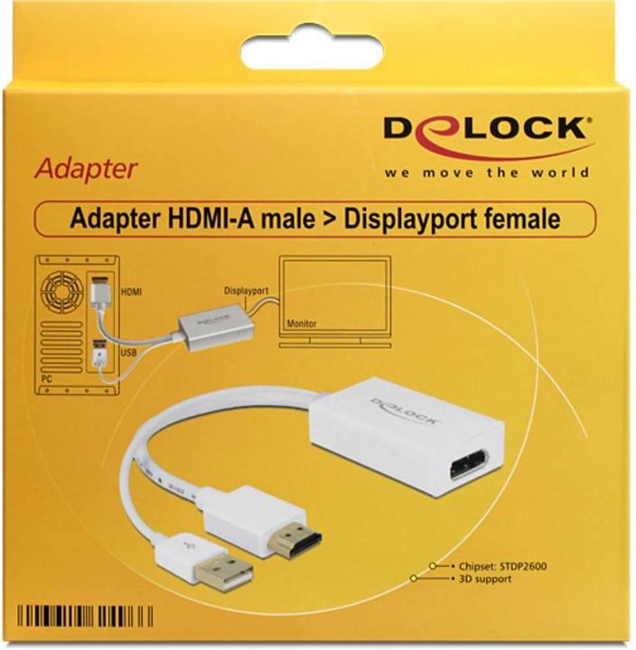 Produktbild Delock 62496 HDMI zu (DP, 24.50 cm)