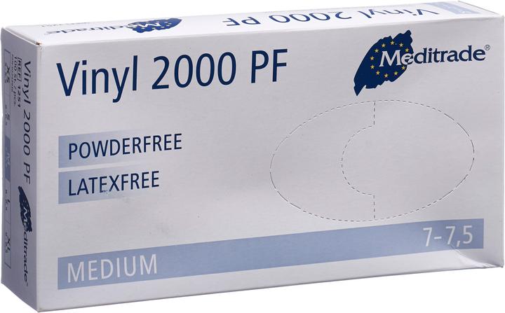 Actual product image Meditrade Vinyl 2000 PF Examination Gloves powder free (M)