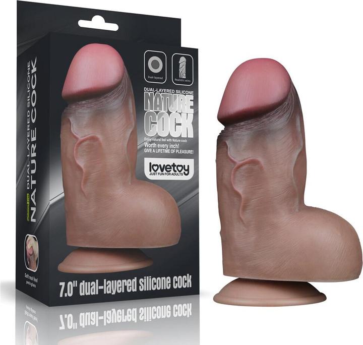 Produktbild Lovetoy Zweischichtiger Platin-Silikondildo 7