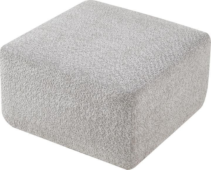 Produktbild En.Casa Sofa-Modul Hurvas Hocker Bouclé Grau