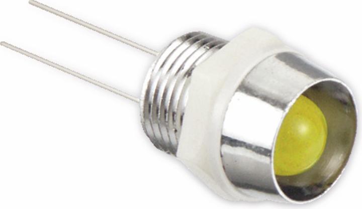 Produktbild Berrybase LED mit Chromfassung 6mm, gelb, 10er Set