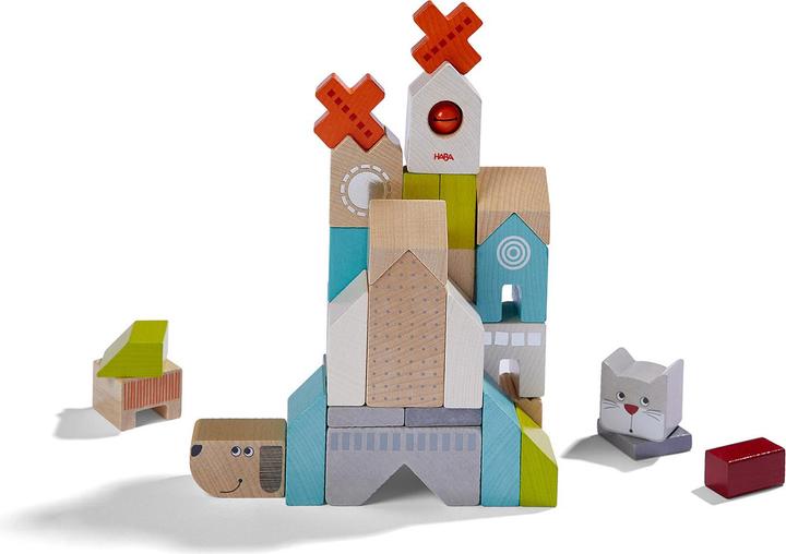 Actual product image Haba Building blocks dog and cat
