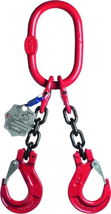 Actual product image Delta YE.8.2SK.13.010 Kettenlänge 2-Sprong, 1 Meter, Ventilhaken, 7,5 Tonnen