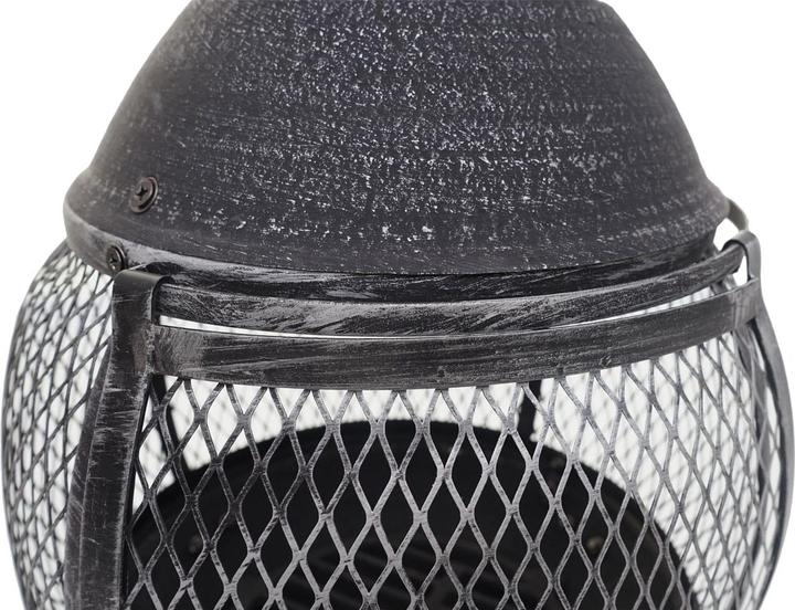Actual product image Swisshandel24 Terrassenofen, Feuerstelle Terrassenkamin Gartenkamin Gartenofen, Gusseisen 11,7kg 91x42x42cm
