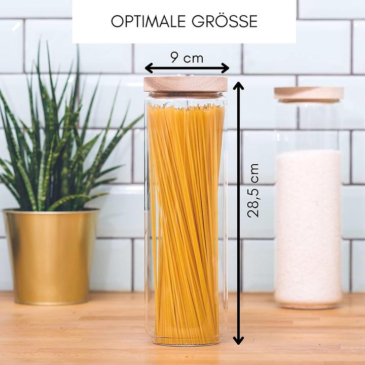 Actual product image Econovo 2-teiliges Vorratsgläser-Set für Spaghetti (1.50 l)
