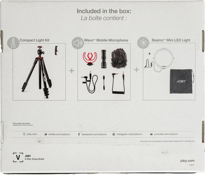 Actual product image Joby Compact Ring Light Youtube Kit (Ring light, Video light)