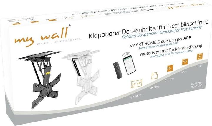 Actual product image myWall Motorised & foldable ceiling mount for flat screens (Ceiling, 65")