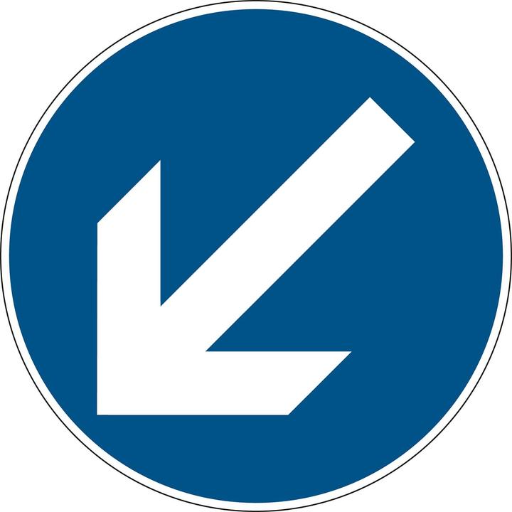 Actual product image Brady PIC 614-DIA 315-B7525, mandatory signs - directional signage