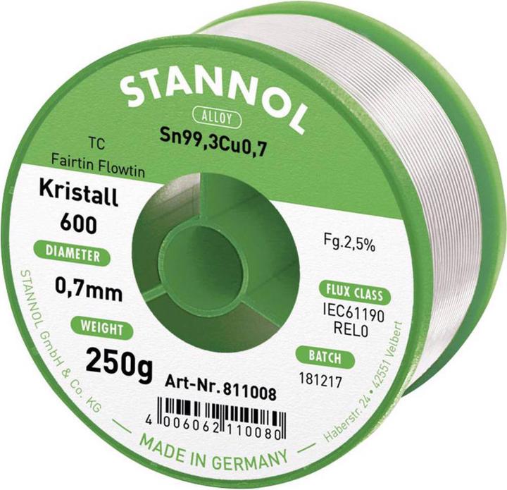 Stannol Kristall 600 Fairtin (Lötzinn)