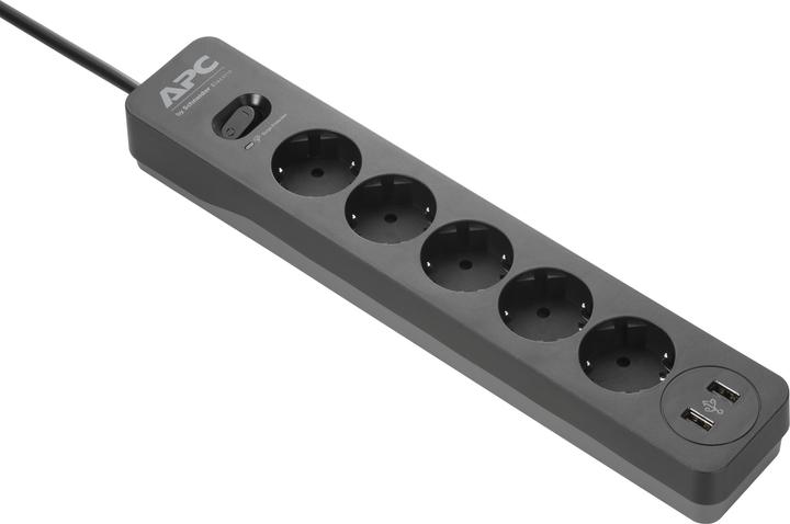 Produktbild APC PME5U2B-GR Spannungsschutz 5 AC-Ausgänge 230 V Schwarz 1,52 m (5 x, CEE 7/3, 1.52 m)