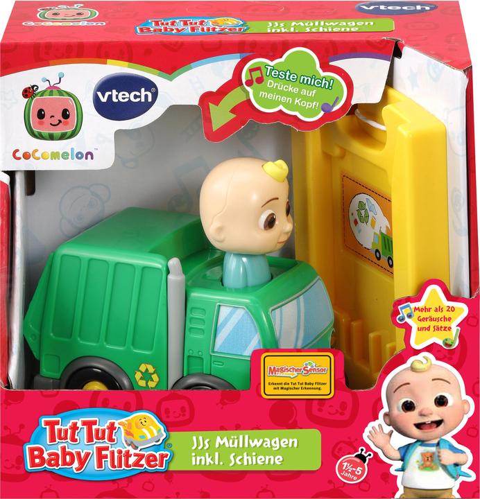 Produktbild VTech Tut Tut Baby Flitzer - CoComelon JJs Müllwagen inkl. Schiene