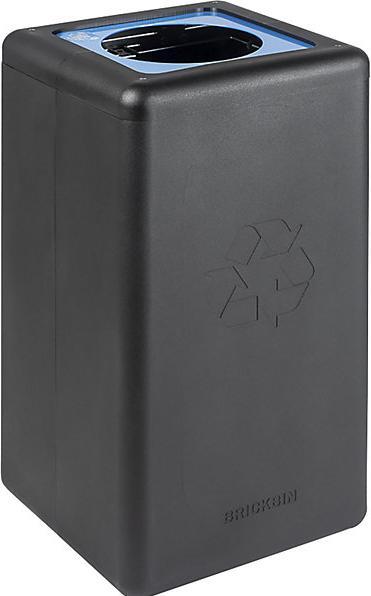 Produktbild ReinigungsBerater Mülltrennsystem BrickBin Papier Behälter schwarz blau 65 L integrierte Beutelhalterung, aus recycel (65 l)