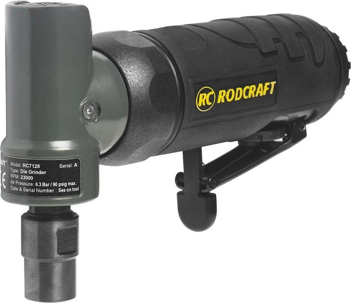 Rodcraft RC7128 Meuleuse d'angle pneumatique + Raccord rapide pneumatique 1/4" 6 mm Solo (895100027 (400 W)