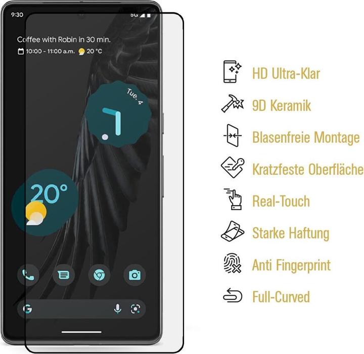 Produktbild Protectorking 2x Ceramic-Glass Full Cover HD Klar (2 Stück, Google Pixel 6)