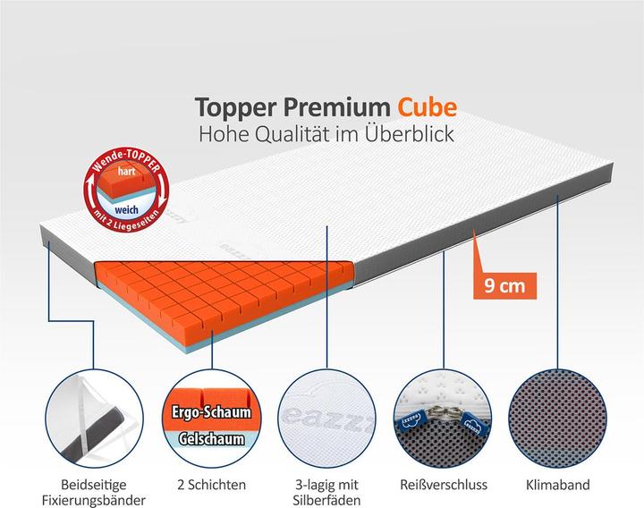 Image du produit Genius Eazzzy Topper Premium Cube (80 x 200 cm)