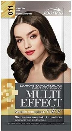 Immagine prodotto Joanna Multi Effect Keratin Complex Colour Shampoo Colore Istantaneo 011 Marrone Caffè 35G (Shampoo liquido)