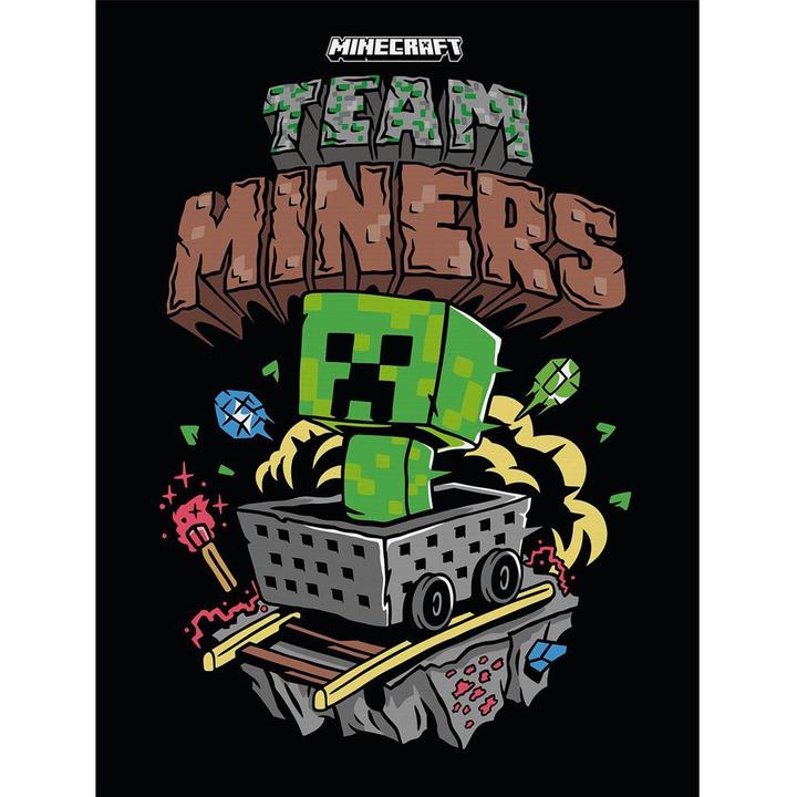 Actual product image Minecraft Team Miners Framed Canvas Print (80 x 60 cm)