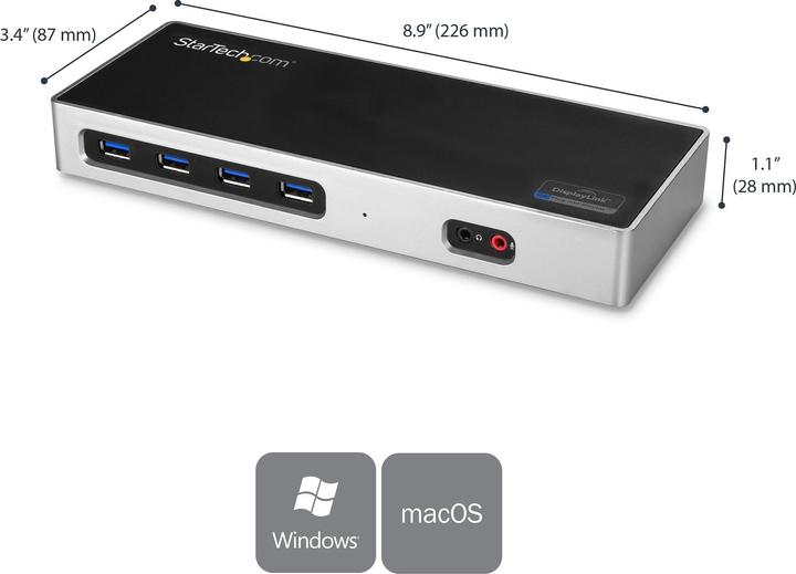 Actual product image StarTech Dual 4K (USB-C, 6 Ports)