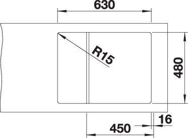 Produktbild Blanco Elon 45 S (Einbauspüle, 50 cm, 65 cm)