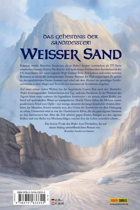 Produktbild Panini Brandon Sandersons Weisser Sand (Collectors Edition) - Eine Graphic Novel aus dem Kosmeer (Deutsch, Julius Gopez, Ben McSweeney, Dan Dos Santos, Nabetse Zitro, Brandon Sanderson, Justyna Gil, Rik Hoskin, Isaac Stewart, 2023)
