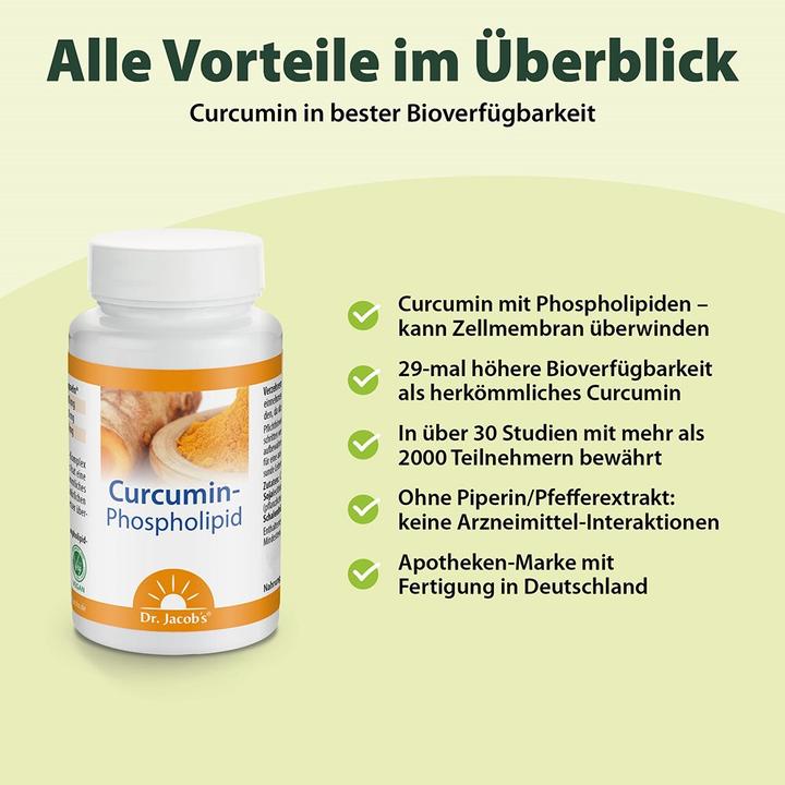 Actual product image Dr. Jacob's Curcumin Phospholipid Caps (60 Piece, Capsules, 60 g)