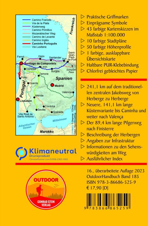 Produktbild Portugal Spanien: Jakobsweg Caminho Português 100000 (Deutsch, Raimund Joos, 2025)