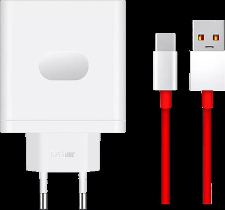 Actual product image OnePlus Charger SUPERVOOC 100W One Port with Cable - White (100 W)